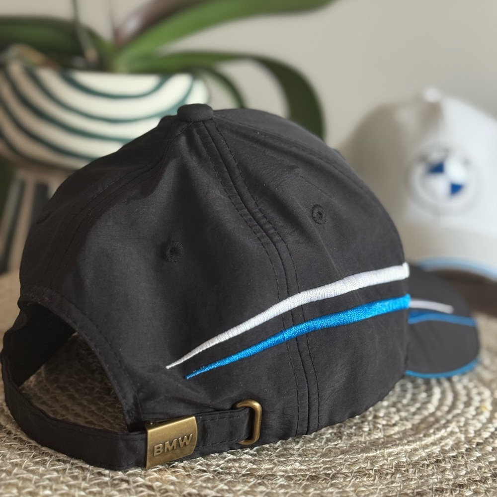 BMW Black Cap with Blue and White Accents
